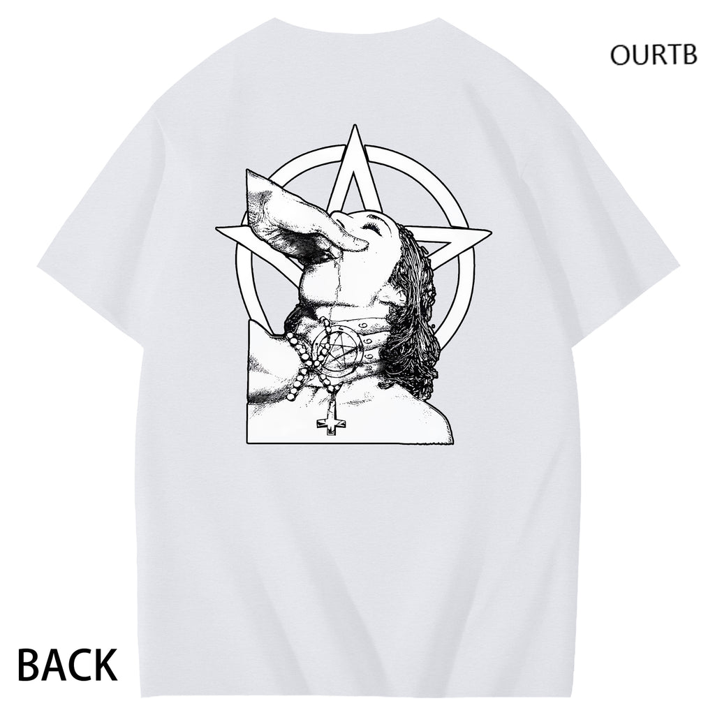 Haywood Satanic Nun Faith Funny Adult Art Pattern Print T-Shirt
