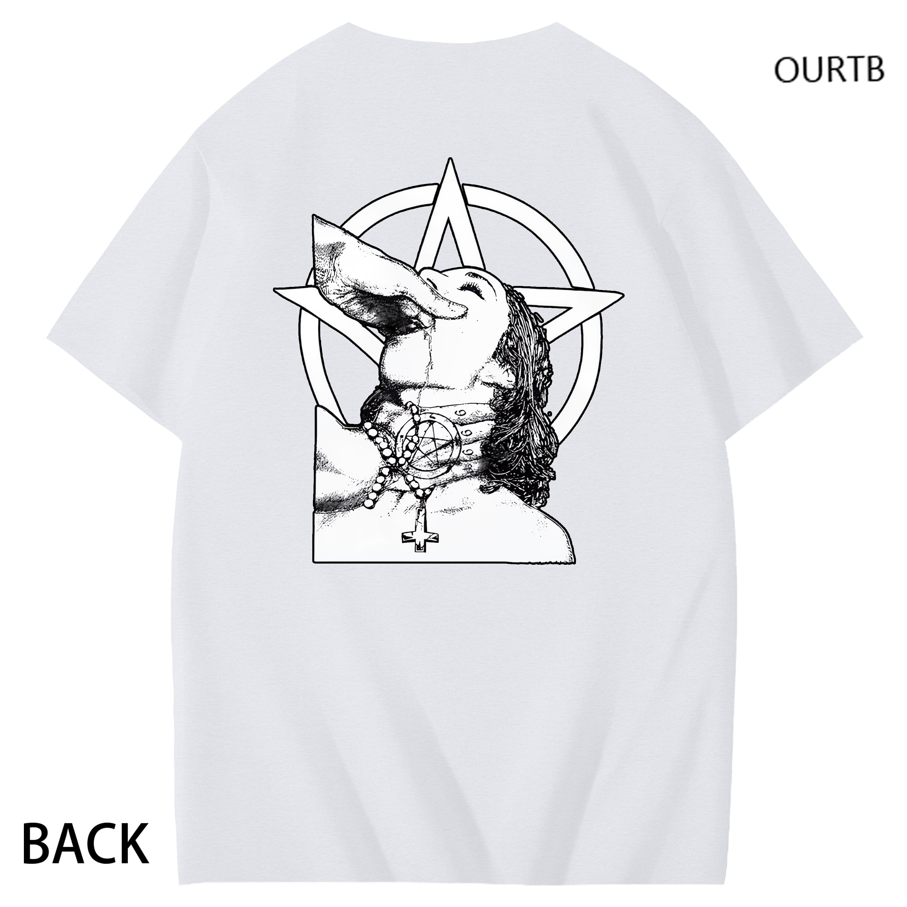 Haywood Satanic Nun Faith Funny Adult Art Pattern Print T-Shirt