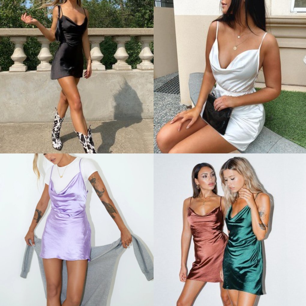 🔥🔥💃SLIP DRESS IN SATIN(Buy 3 Free Shipping)-serendiple.com