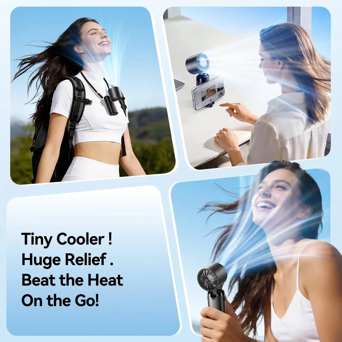 2026 Upgraded Multifunction Portable Fan – 4-in-1 Handheld,Portable Handheld Fan with LED Digital Display🌬️ Stay cool—Anytime, Anywhere❄️