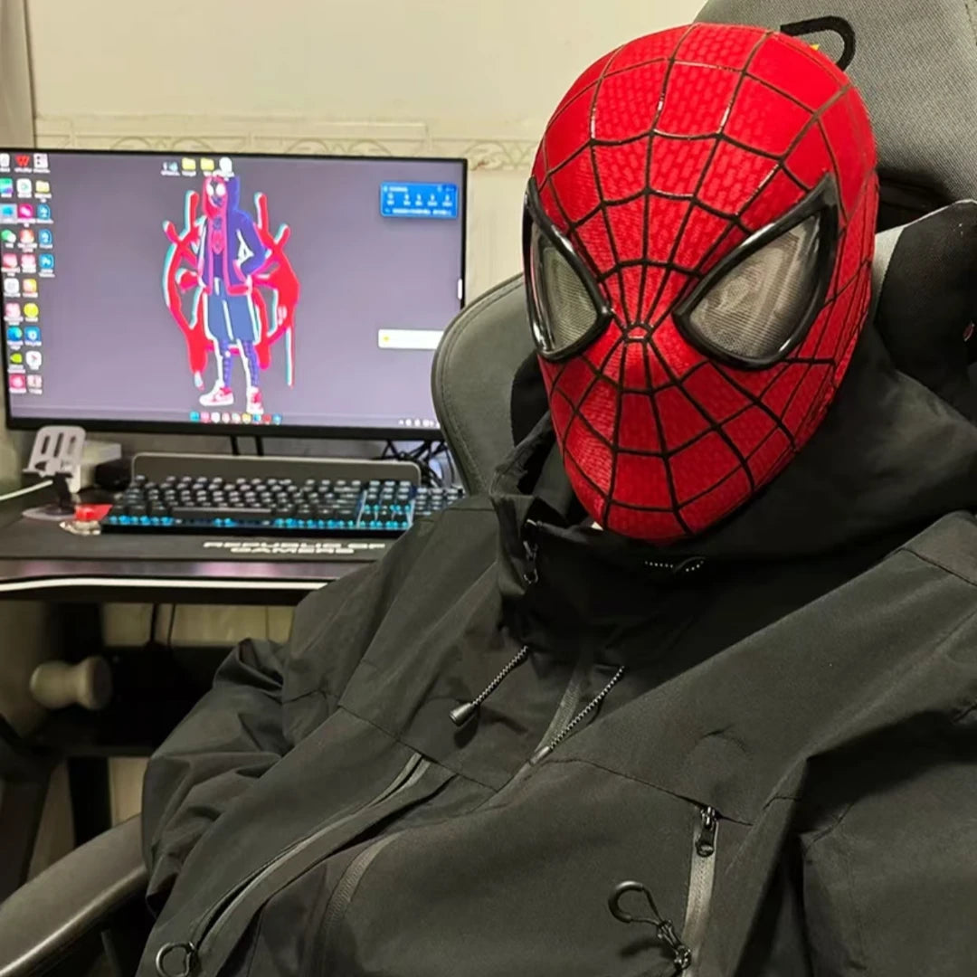 Spider-Man LED Glowing Mask – Interactive Light-Up Superhero Helmet