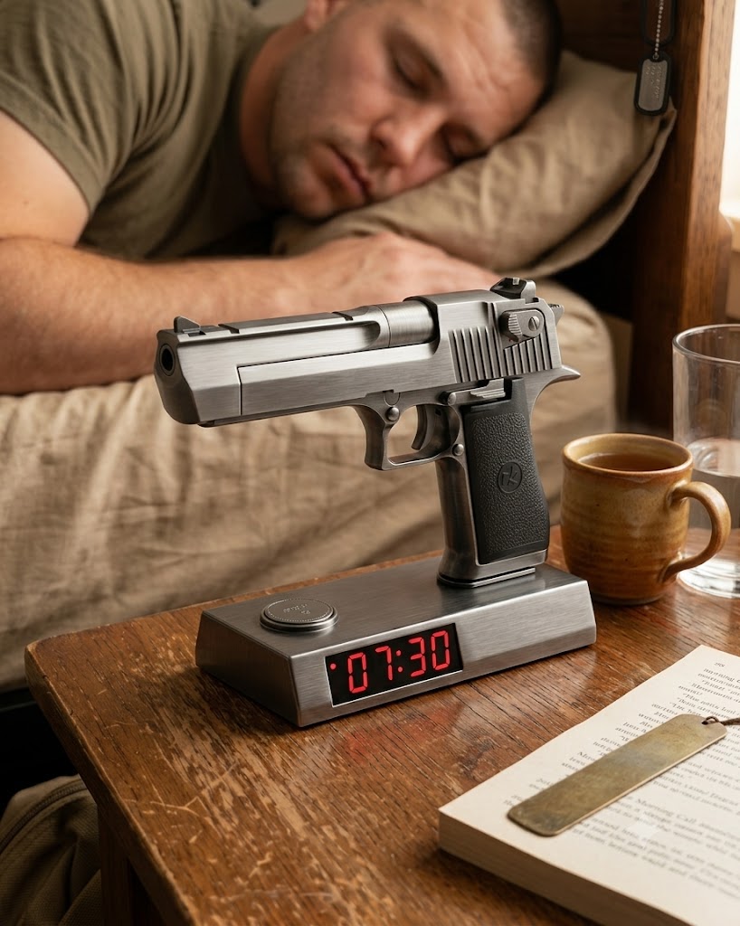 Gun Alarm Clock – Wake Up Like Never Before