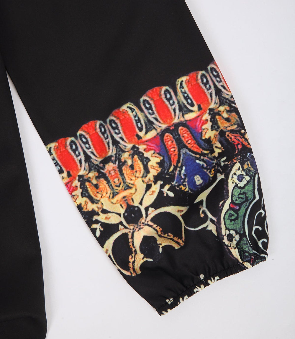 Vintage Print Long Sleeved Prairie Maxi Dress-serendiple.com