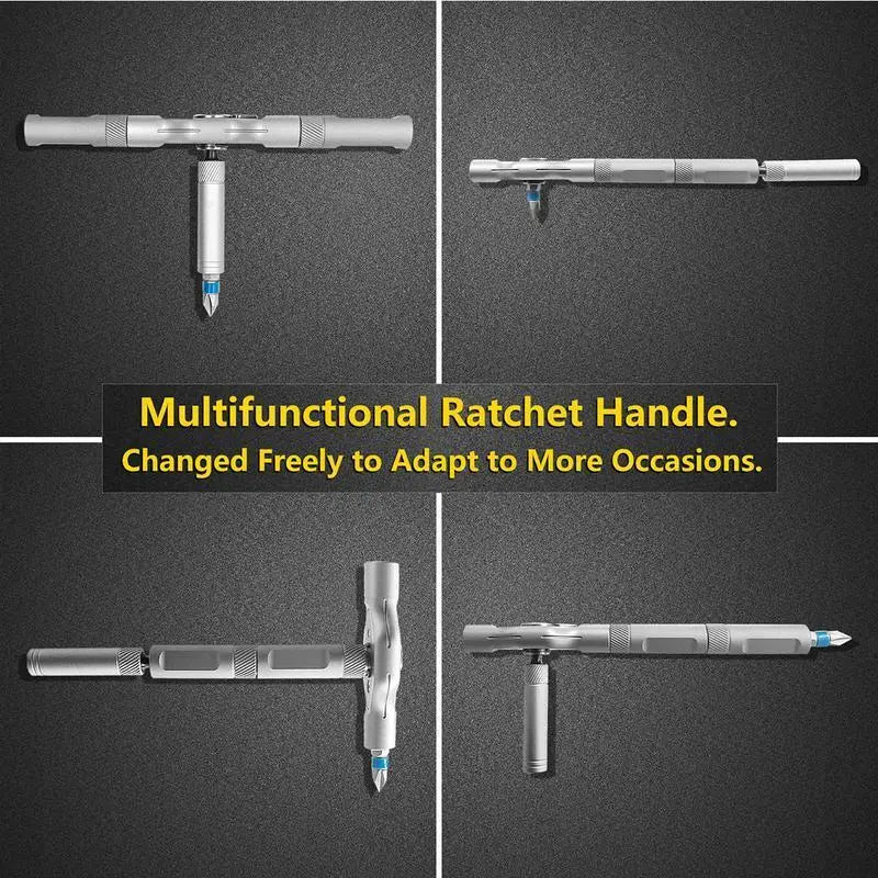 24 in 1 DlY Screwdriver Set,1 Set SwitchableScrewdriver Shape Magnetic Screwdriver Set,Compact and Portable Ratchet Screw0driver SetHome Repair Tool Box