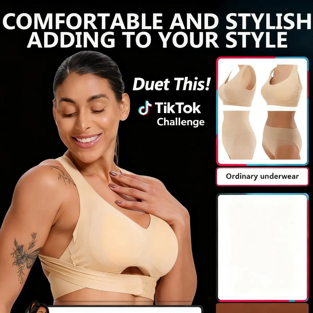 【Postural correction】Women’s Beige Wireless Bra