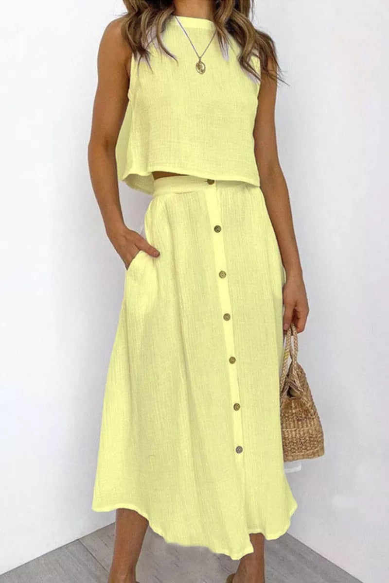 Holiday Leisure Cotton Two-pieces suits-serendiple.com