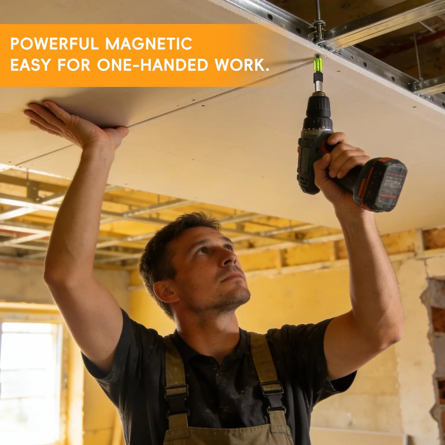 【MothersDayGift】SEESE Strong Magnetic Screw Ring: 1/4 Inch/ 6.35 mm Universal Magnetic Screw Holder - Removable Magnetic Screwdriver Drill Bit Holder for Hex Screwdriver and Power Bits
