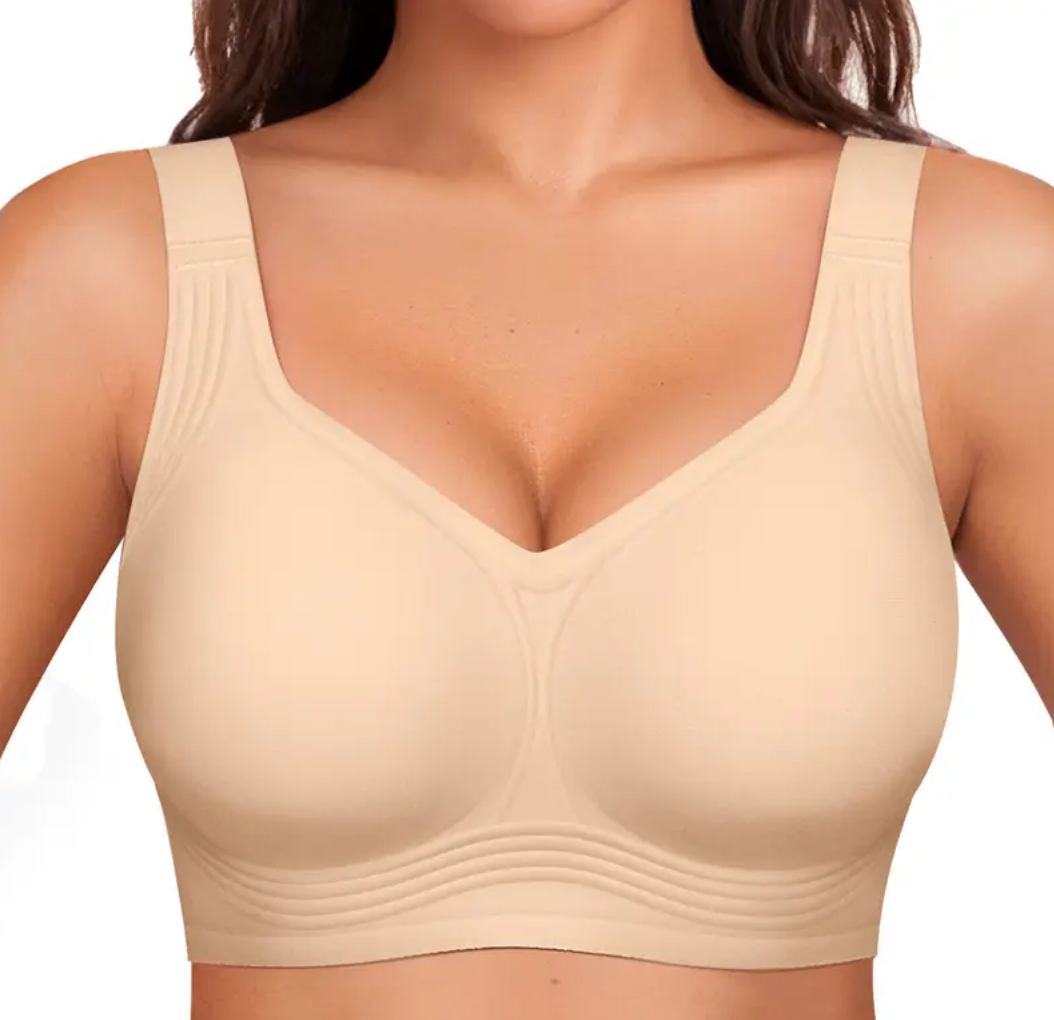 Women Jelly Bras Wirefree Full Coverage No Underwire Everyday Bras Comfortable Wireless Padded Tshirt Bra