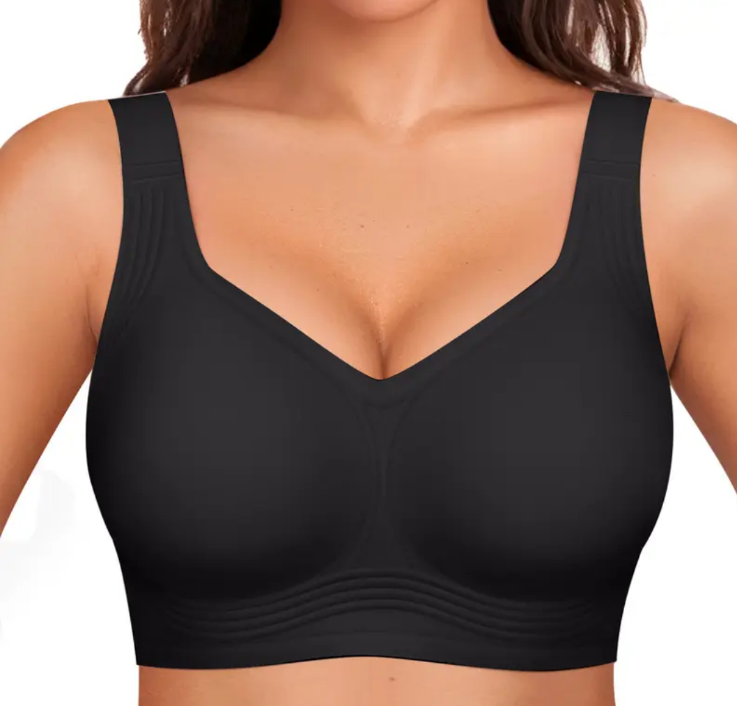 Women Jelly Bras Wirefree Full Coverage No Underwire Everyday Bras Comfortable Wireless Padded Tshirt Bra