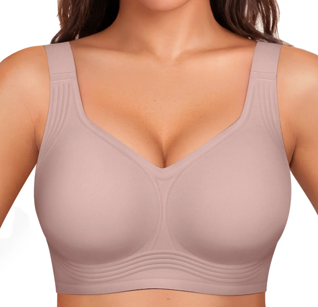 Women Jelly Bras Wirefree Full Coverage No Underwire Everyday Bras Comfortable Wireless Padded Tshirt Bra