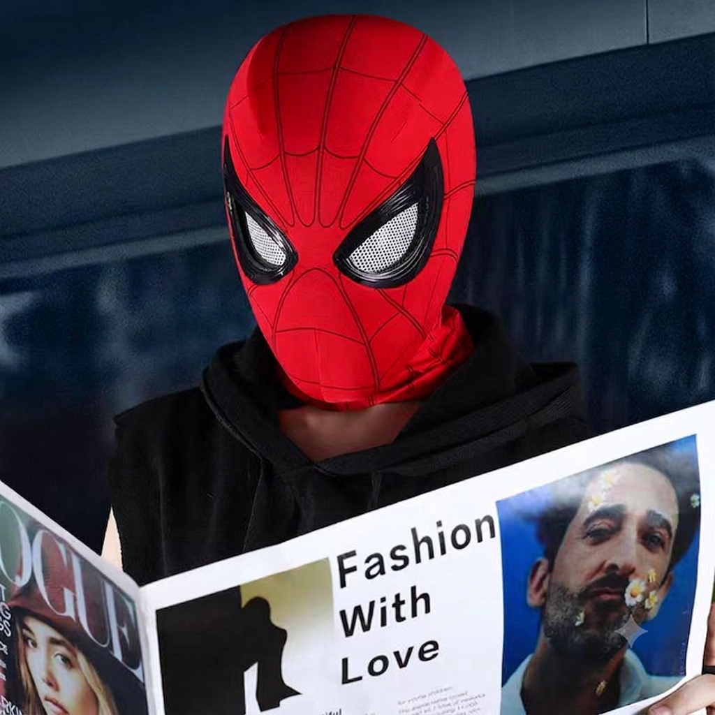 Spider-Man LED Glowing Mask – Interactive Light-Up Superhero Helmet