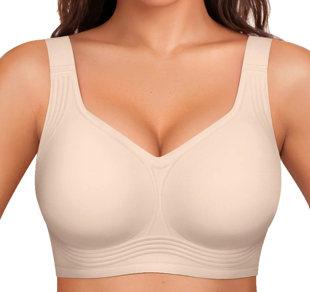 Women Jelly Bras Wirefree Full Coverage No Underwire Everyday Bras Comfortable Wireless Padded Tshirt Bra