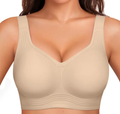 Women Jelly Bras Wirefree Full Coverage No Underwire Everyday Bras Comfortable Wireless Padded Tshirt Bra