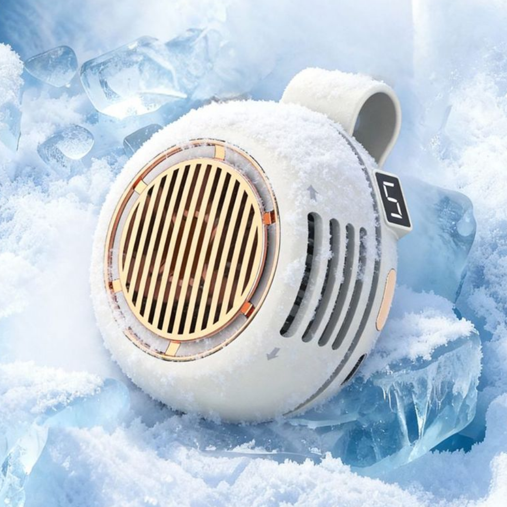 Portable Silent Mini Bladeless Fan Clip On, Small Fan Clip on for Shirt & Waist, Adjustable 3-Speed Suspended Whirlwind Fans