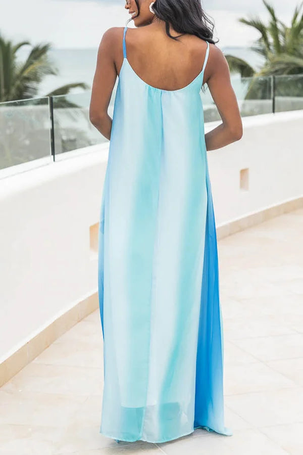 Oceans Of Love Multi Ombre Maxi Dress-serendiple.com