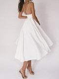 🍀summer sale🍀Elegant strappy V-neck dress-serendiple.com