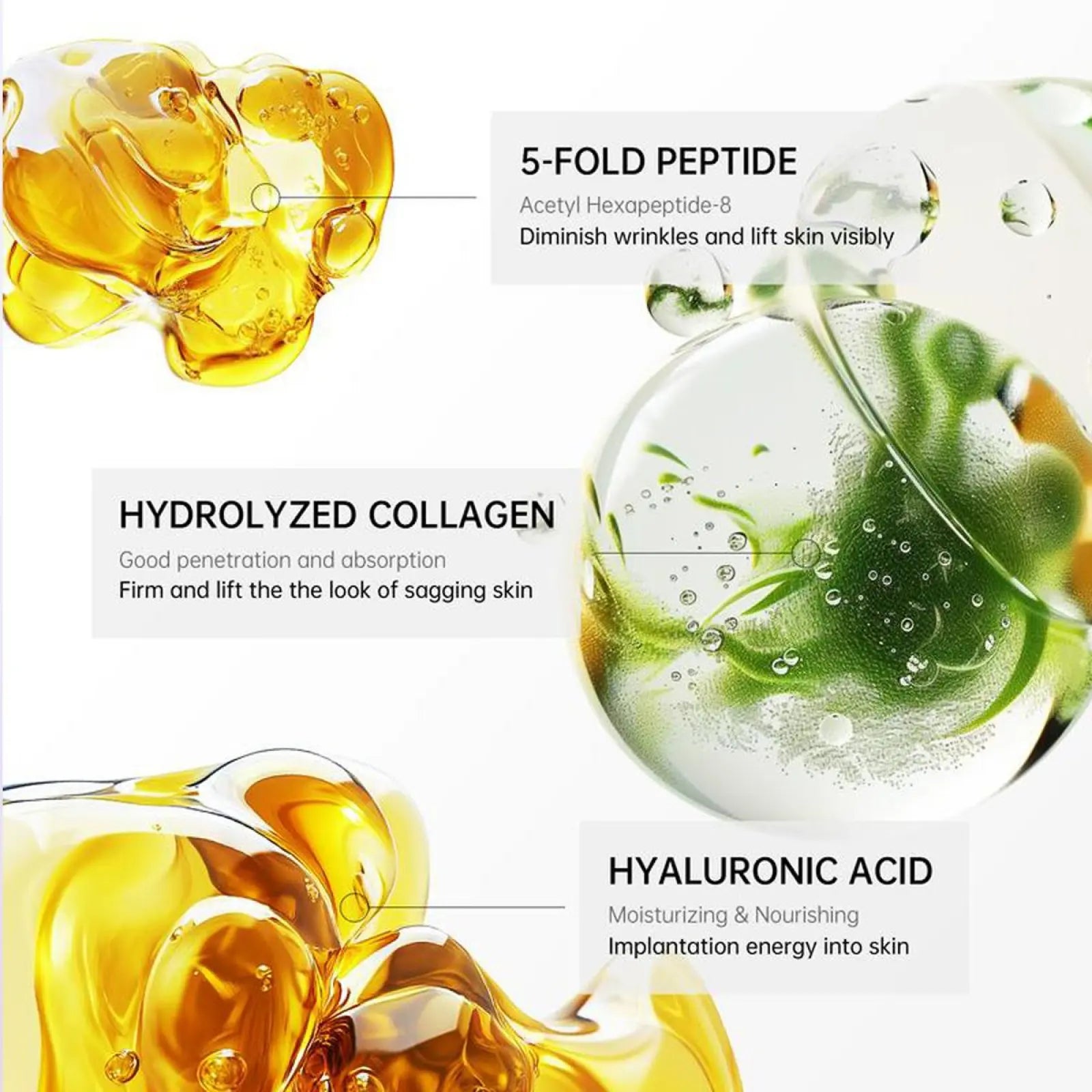 Collagen Neck Cream Suitable for Wrinkled Skin,with Hyaluronic Acid,VitaminC+E.
