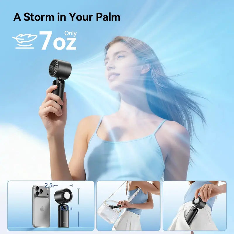 2026 Upgraded Multifunction Portable Fan – 4-in-1 Handheld,Portable Handheld Fan with LED Digital Display🌬️ Stay cool—Anytime, Anywhere❄️