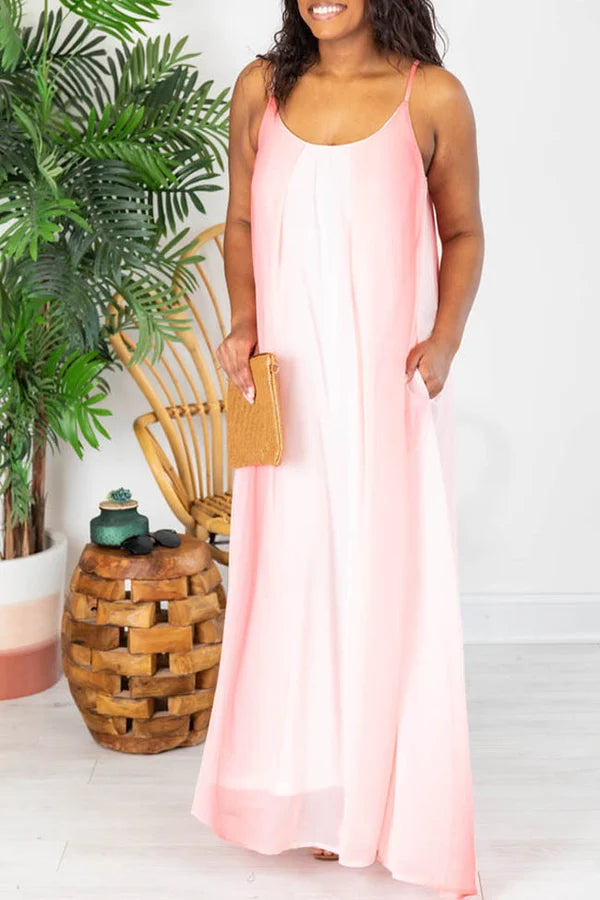 Oceans Of Love Multi Ombre Maxi Dress-serendiple.com