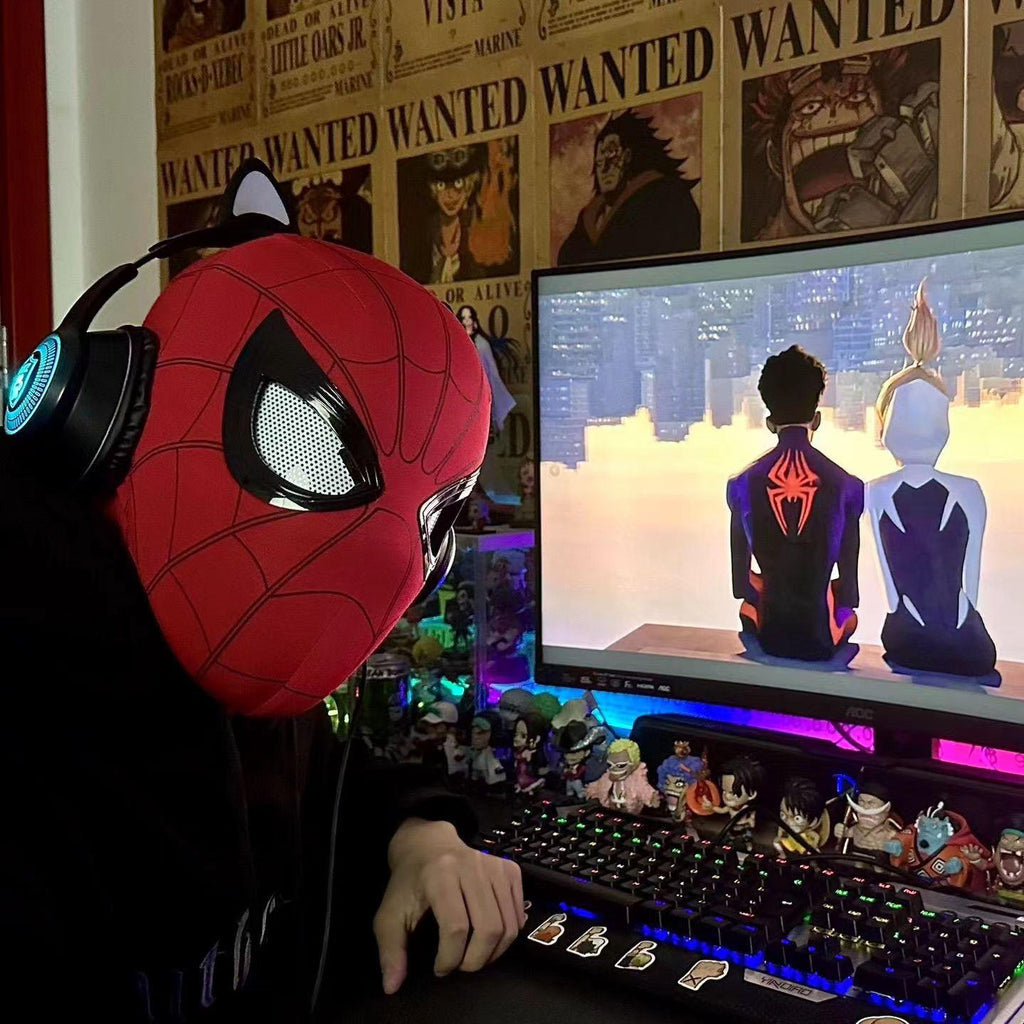 Spider-Man LED Glowing Mask – Interactive Light-Up Superhero Helmet
