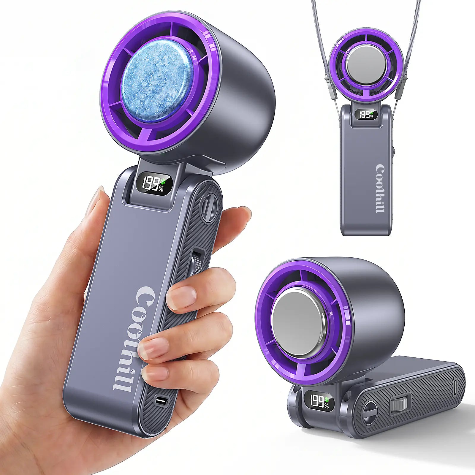 2026 Upgraded Multifunction Portable Fan – 4-in-1 Handheld,Portable Handheld Fan with LED Digital Display🌬️ Stay cool—Anytime, Anywhere❄️