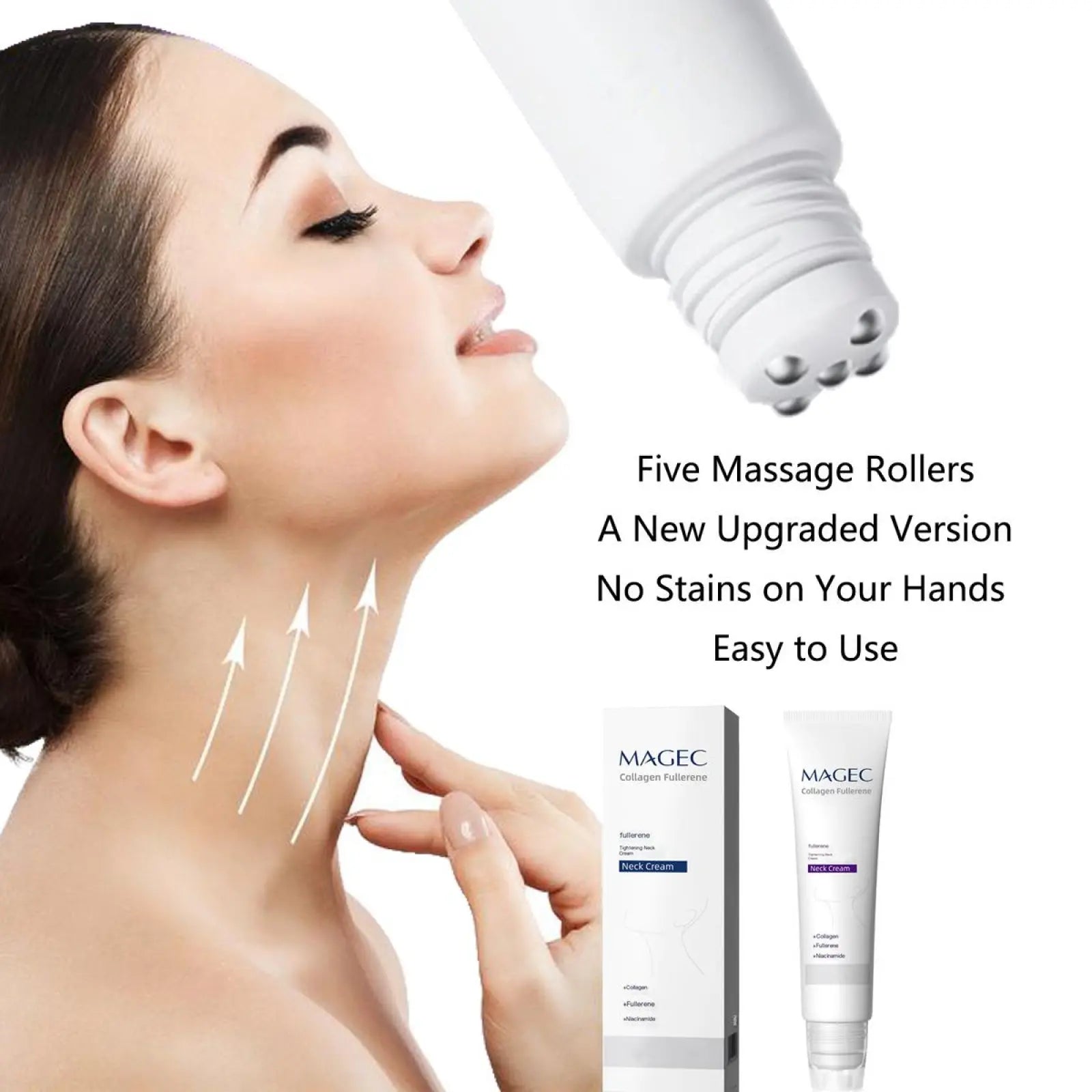 Collagen Neck Cream Suitable for Wrinkled Skin,with Hyaluronic Acid,VitaminC+E.