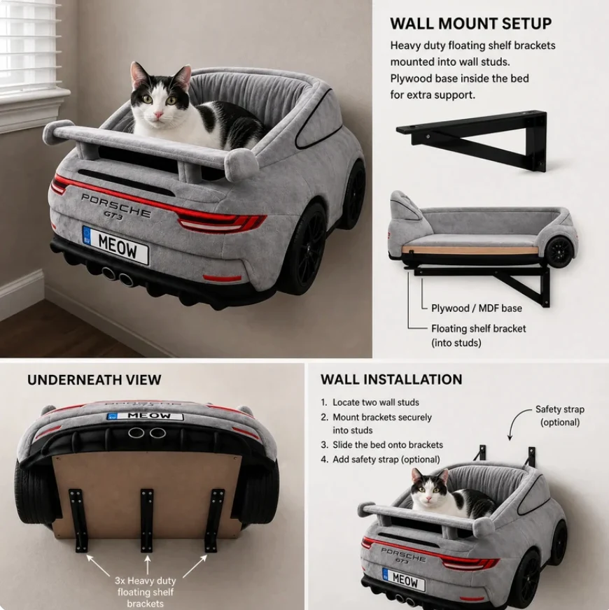 Luxury Sports Car Pet Bed