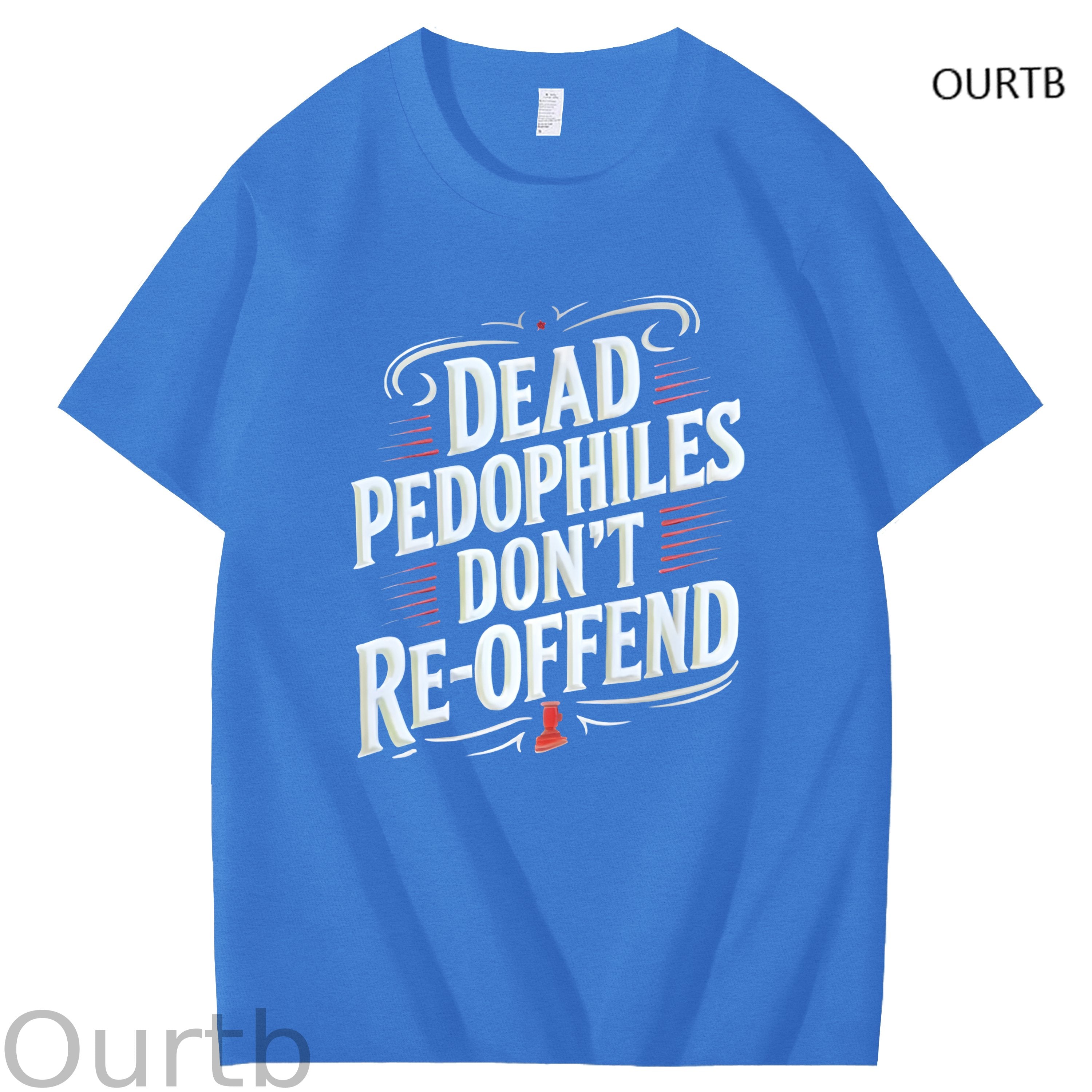 Dead Pedophiles Don't Re-offend Art Pattern Print T-Shirt