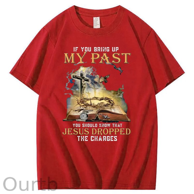 Bring Up My Past  You Should Know That  Pattern Print Crew Neck T-Shirt