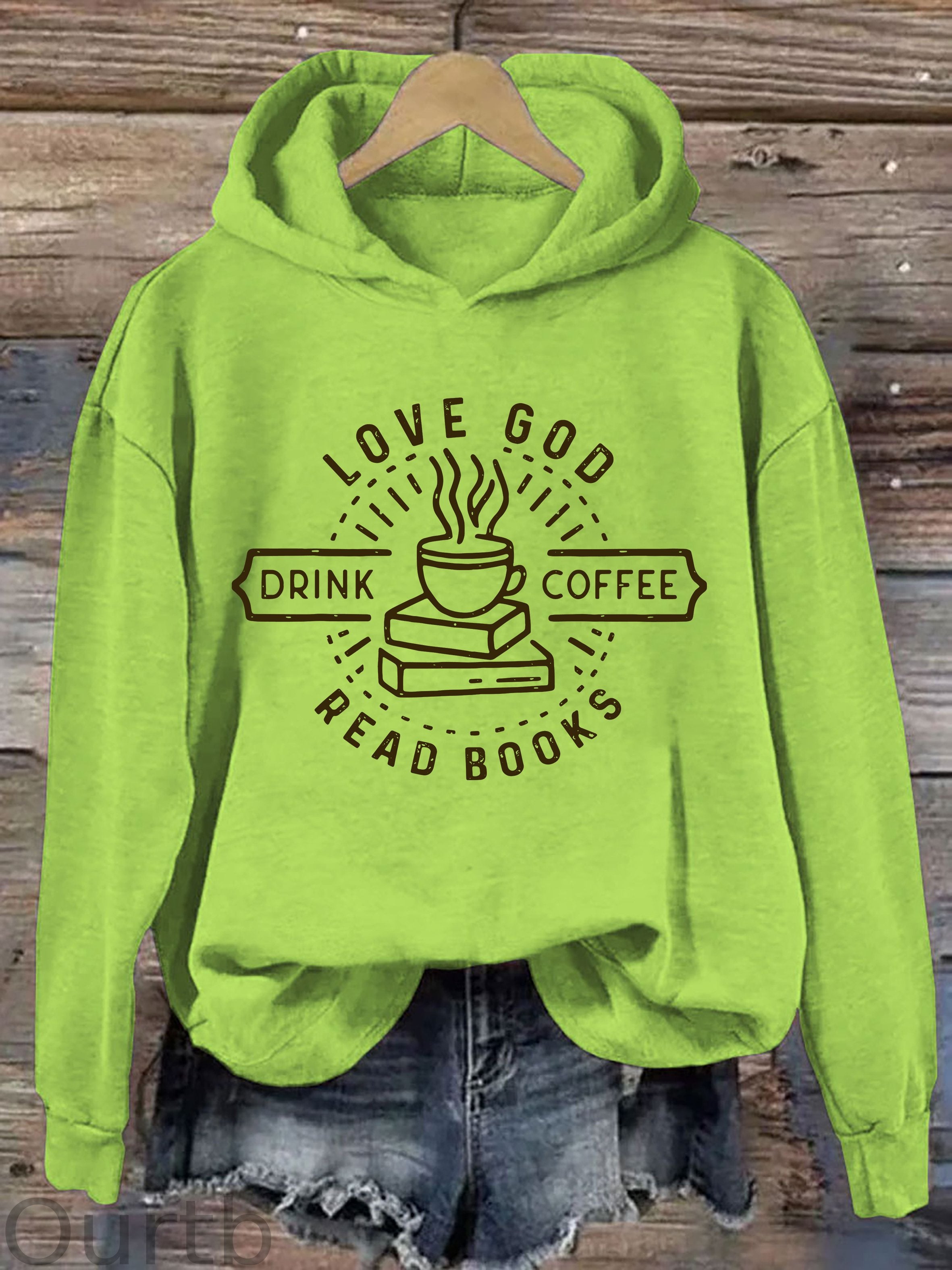 Love God Drink Coffee Read Books Hoodie