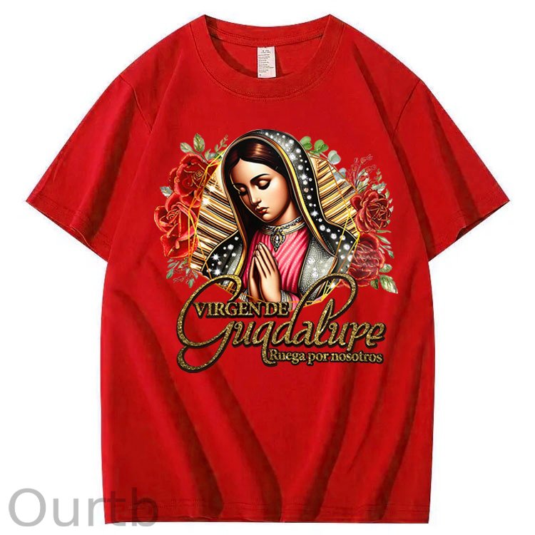 Virgen de Guadalupe Ruega Por Nosotros 100% Cotton T-Shirt