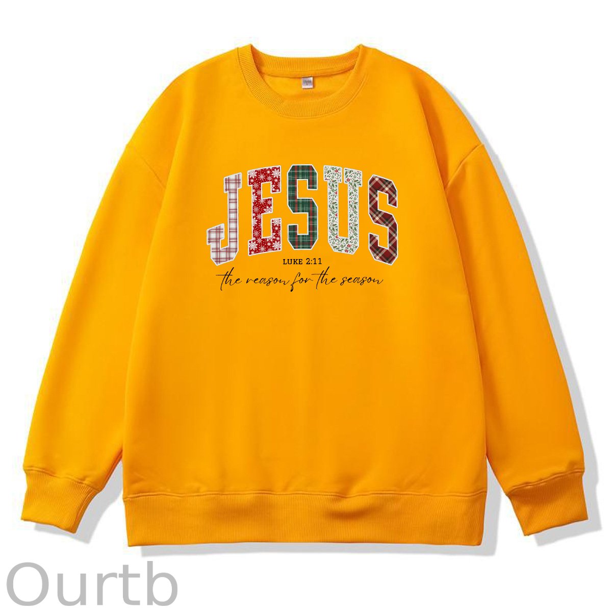 Jesus Pattern 100% 300g CottonCrew Neck Sweatshirt