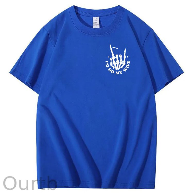 Today I Don't Feel Like Doing Anything Except My Wife Funny  Pattern 100&Cotton Print T-Shirt