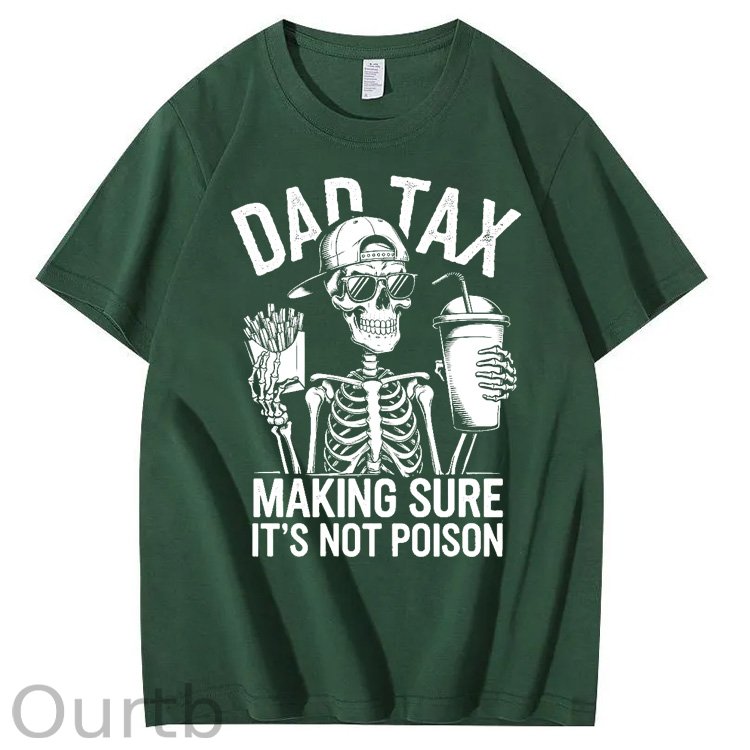 Cool Dad Tax Pattern Print 100%Cotton T-Shirt