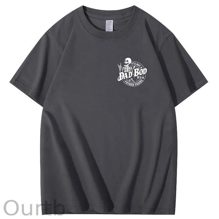 Dad Boo Pattern Print 100%Cotton T-Shirt