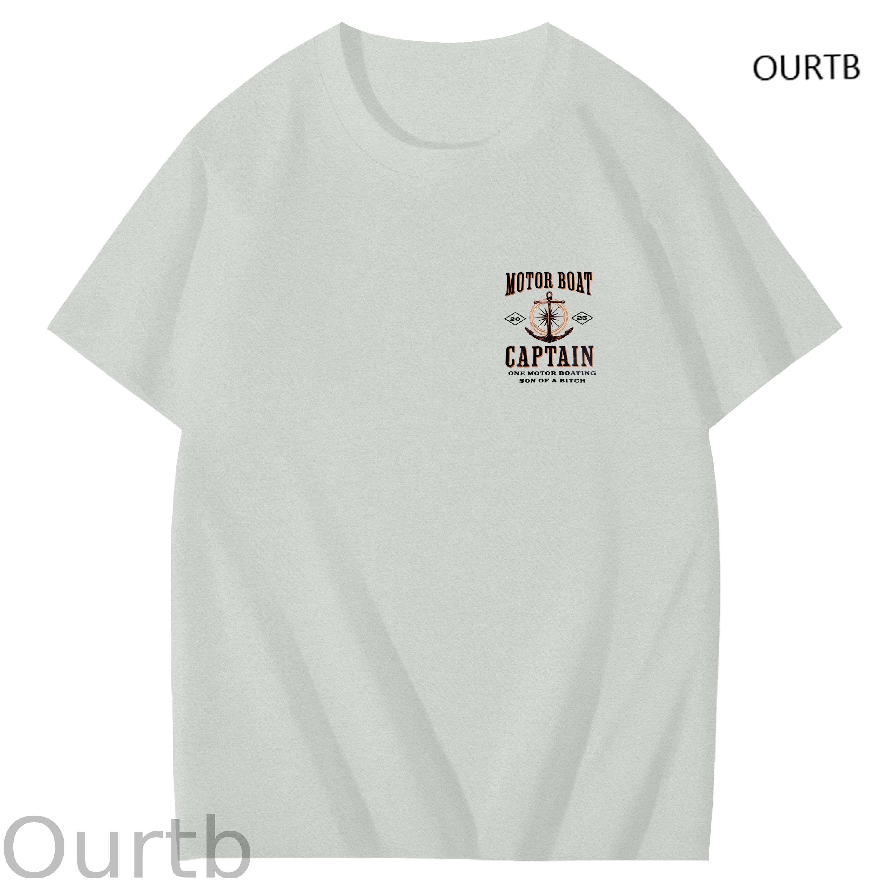 Moter Boat Captain One Motor Boating Son Of A Funny Art Pattern Print T-Shirt