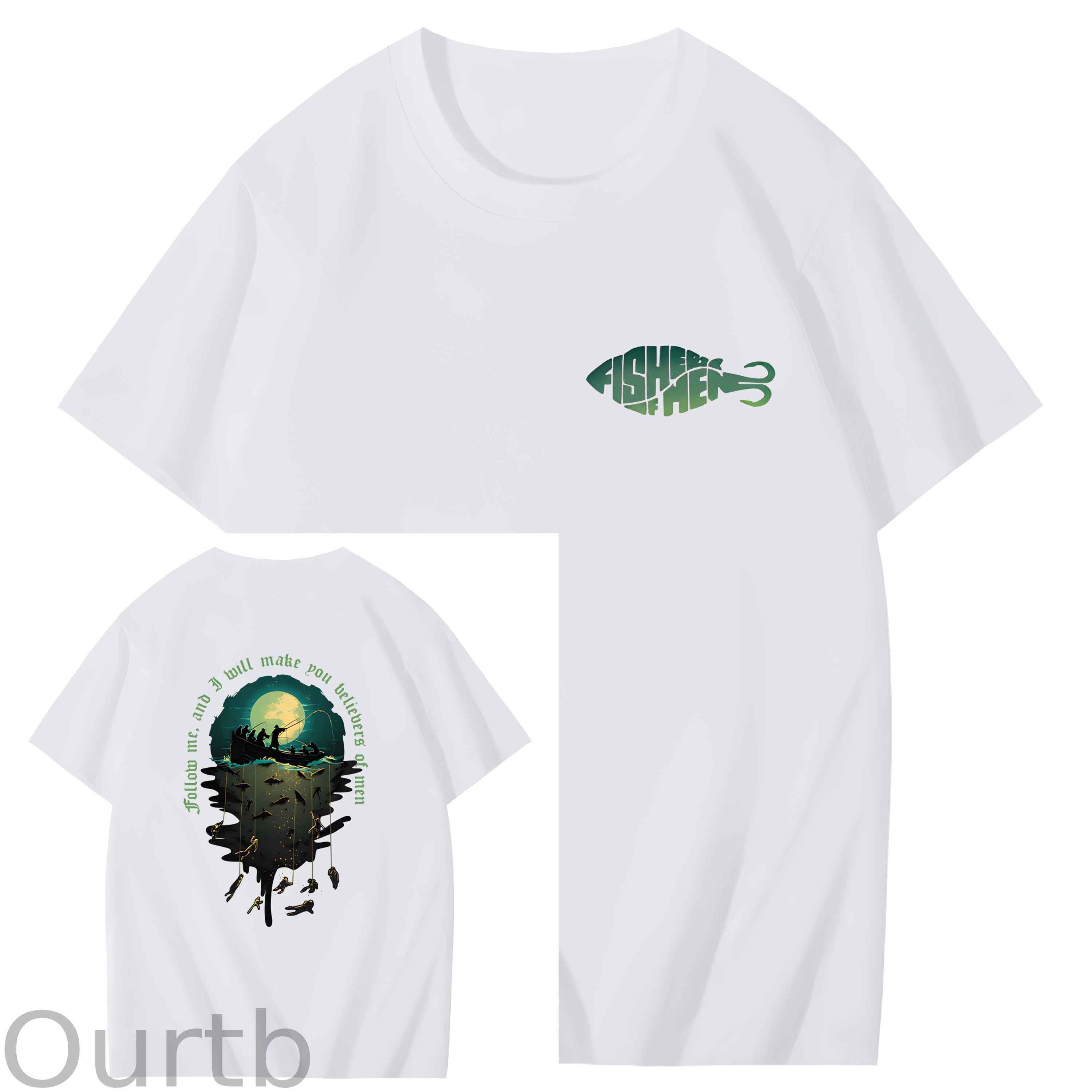 Follow Me And I Will Make You Believers Of Men Art Pattern Print T-Shirt