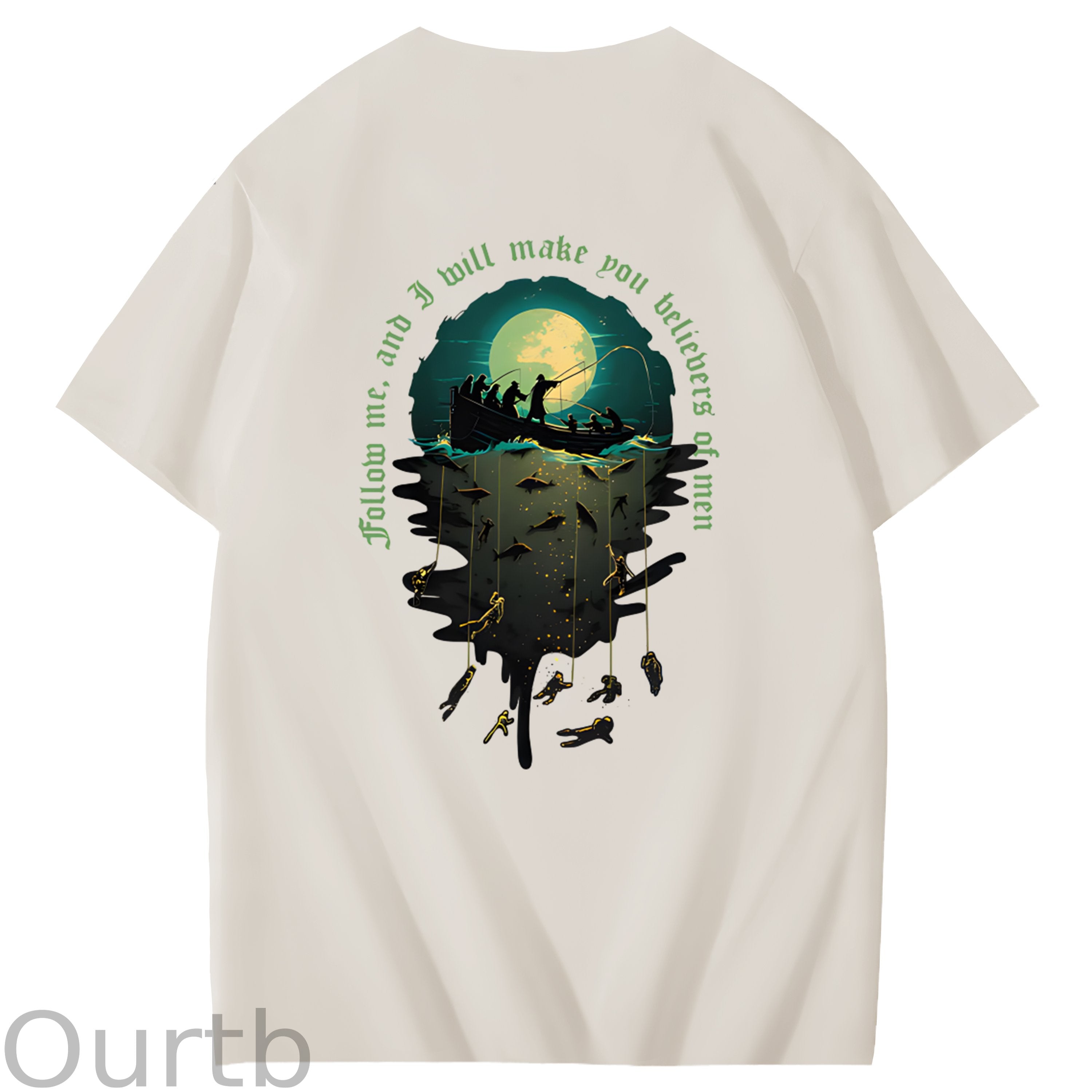 Follow Me And I Will Make You Believers Of Men Art Pattern Print T-Shirt
