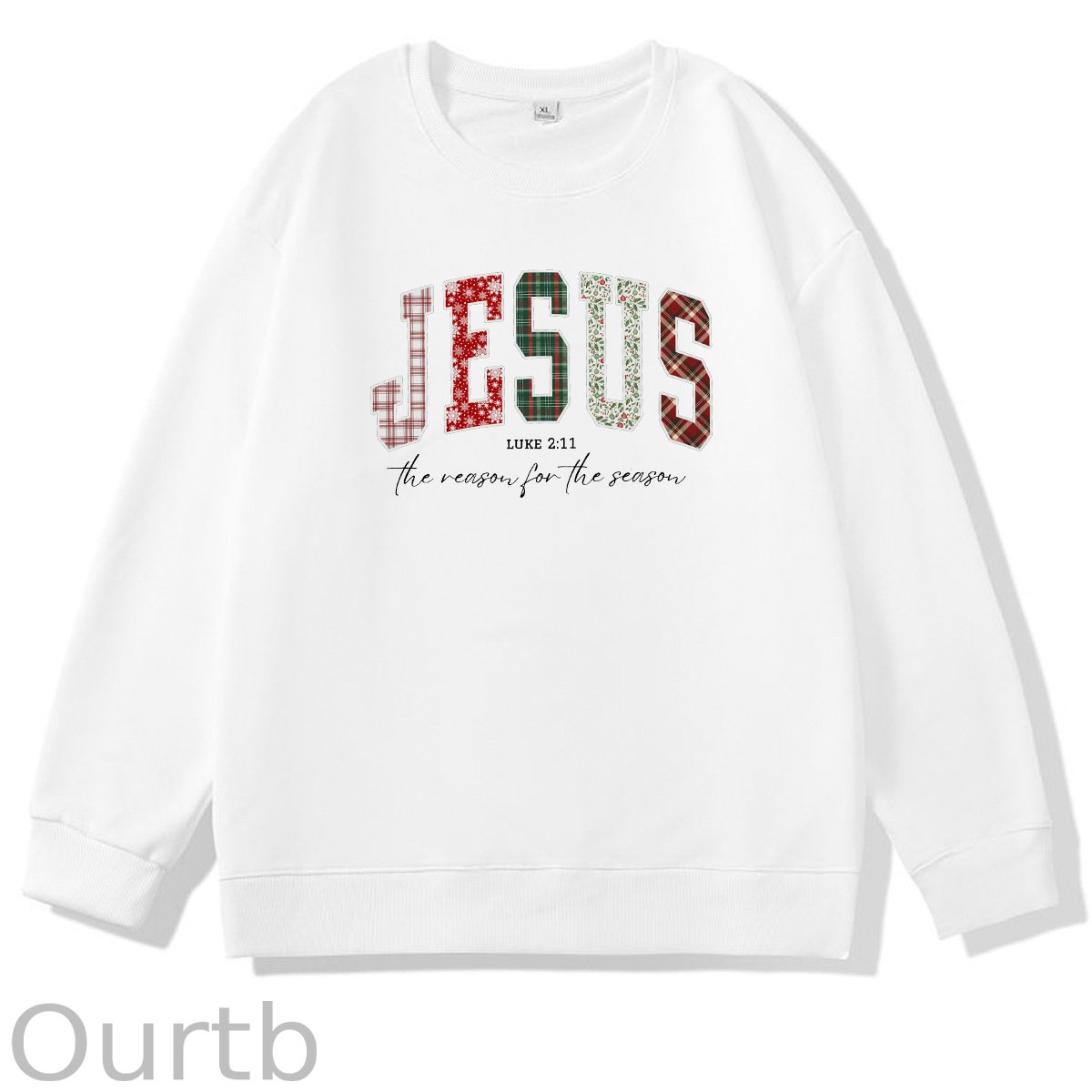 Jesus Pattern 100% 300g CottonCrew Neck Sweatshirt