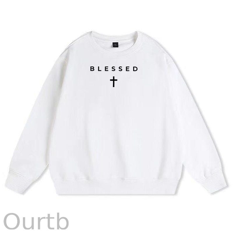Cross Blessed 100% Cotton Fleece Sweatshirt