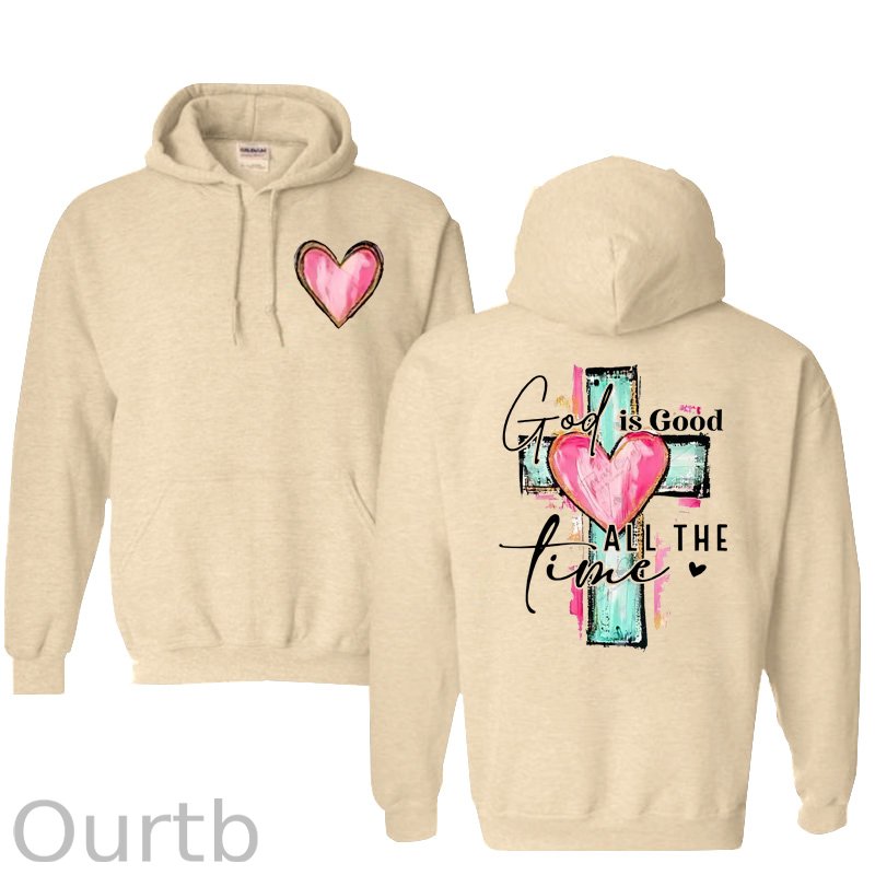 God Is Good All The Time  Pattern 100% 300g Cotton Classic Hoodie