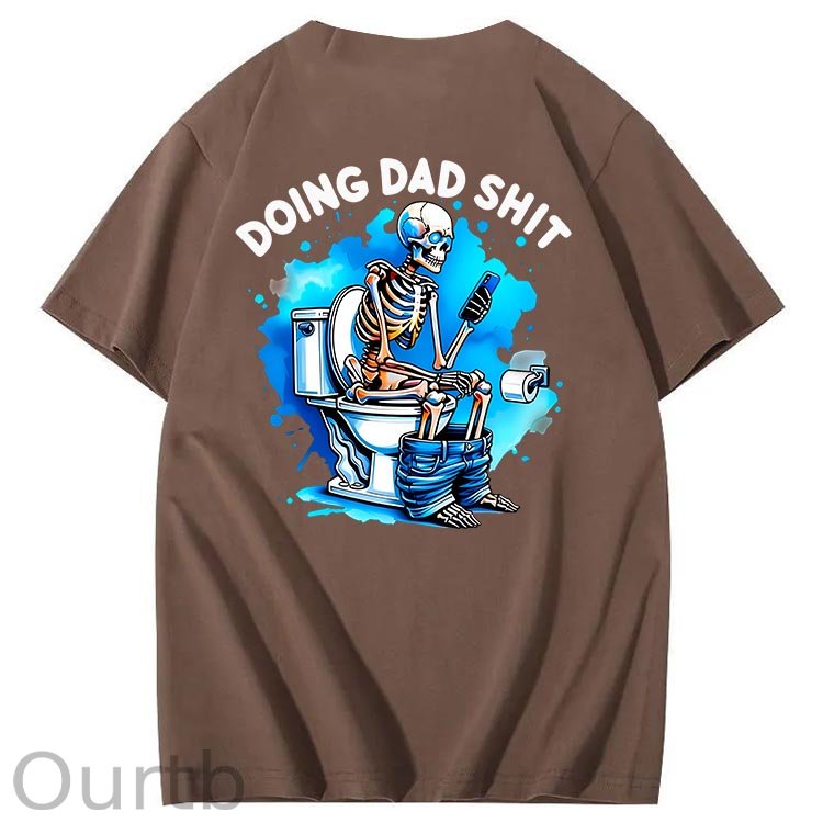 Doing Dad Shit Art Pattern Print T-Shirt