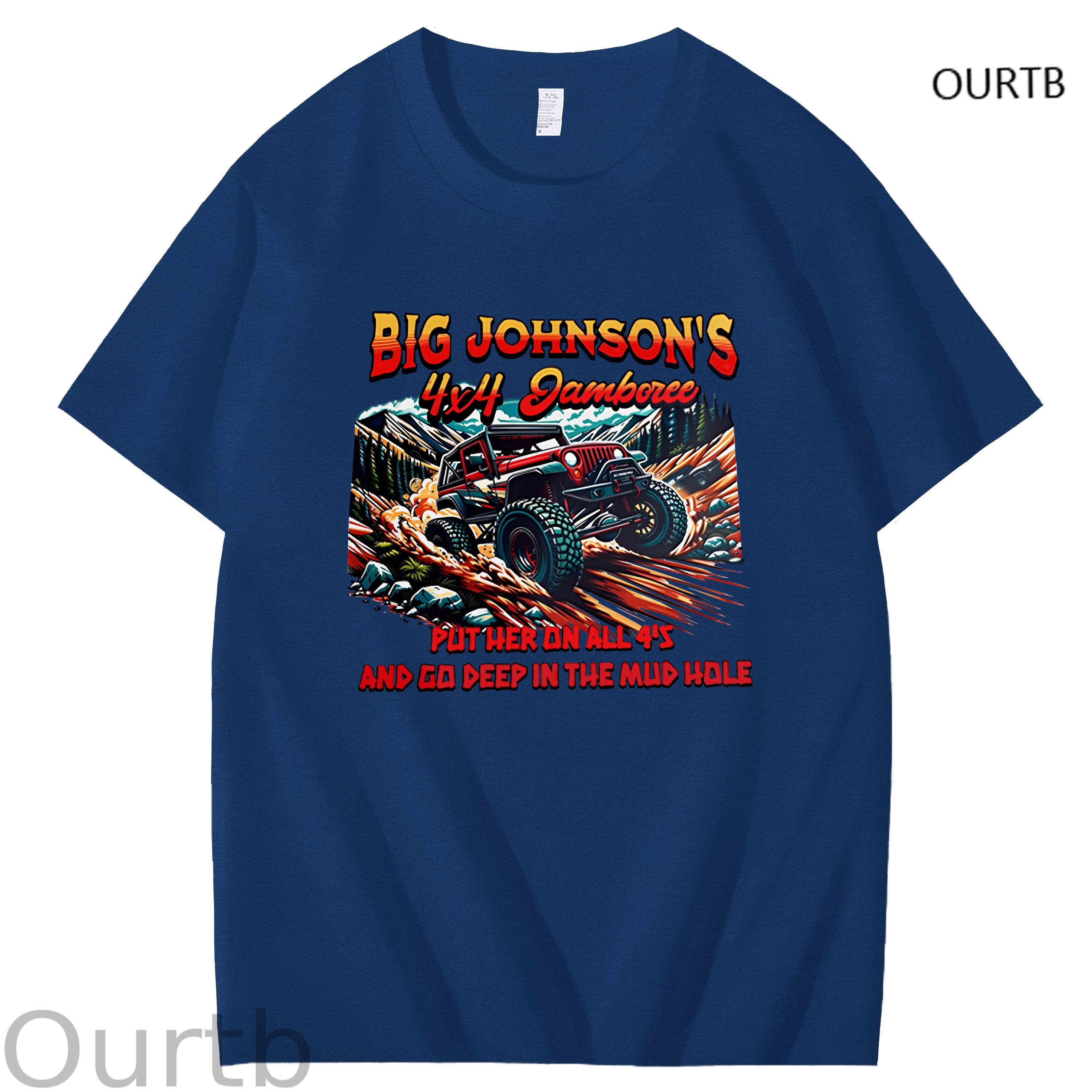 Big Johnson's Put Her On All 4's And Go Deep In The Mud Hole Art Pattern Print T-Shirt