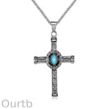 Vintage Casual Cross Necklace 32677858TO