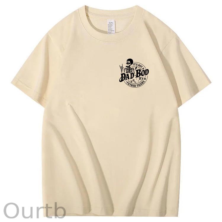 Dad Boo Pattern Print 100%Cotton T-Shirt
