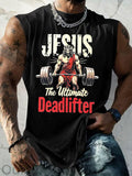 Jesus Pattern Print Vest