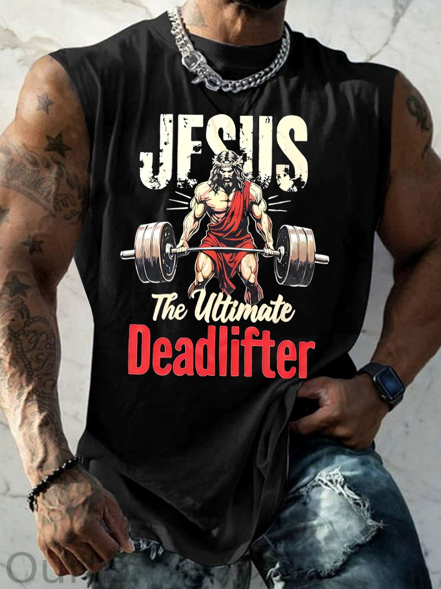 Jesus Pattern Print Vest