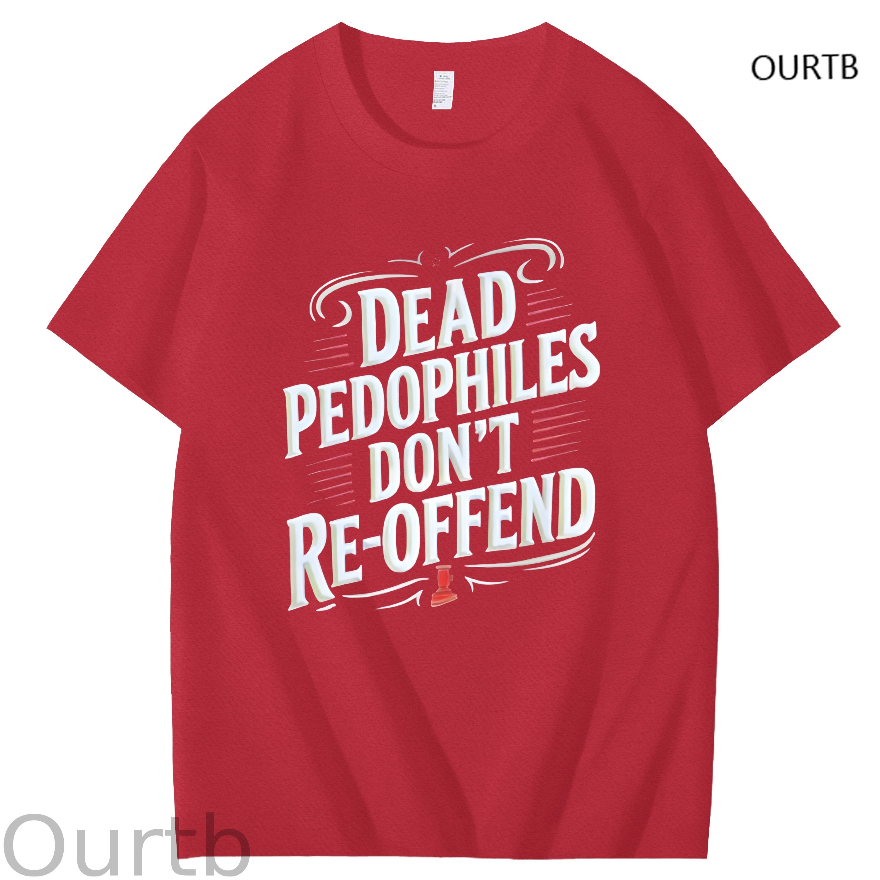 Dead Pedophiles Don't Re-offend Art Pattern Print T-Shirt