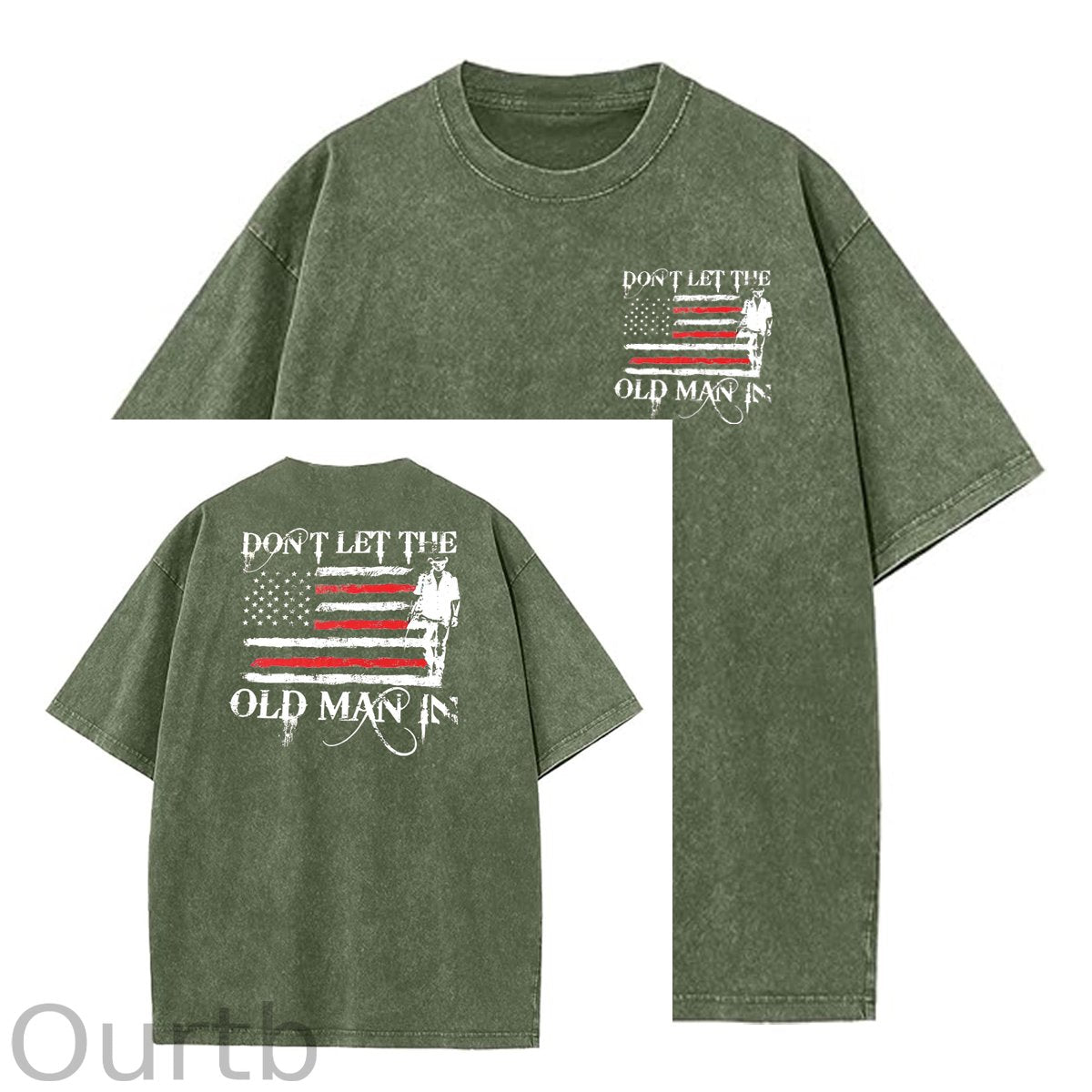 Don't Let The Old Man In Pattern Crew Neck T-Shirt
