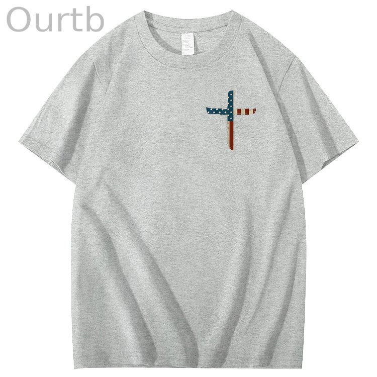 Stand For The Flag Kneel For The Cross 4th Of July T-Shirt